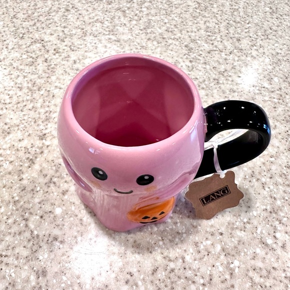 👻Pink Ghost with pumpkin hand painted mug - Picture 4 of 4